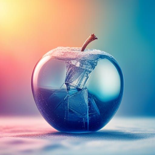 Frozen Apple AI Generated Artwork NightCafe Creator