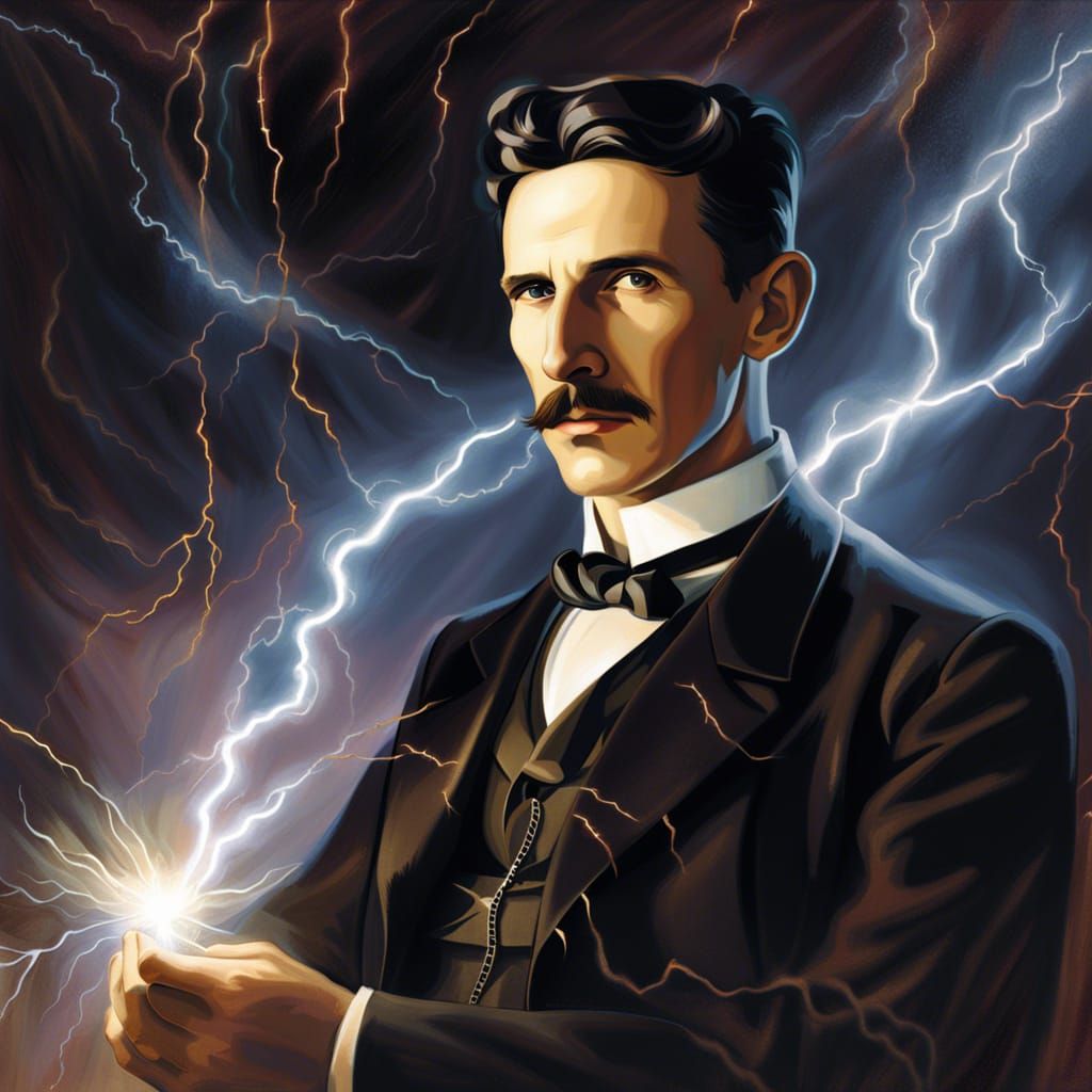 Nikola Tesla, the electrical wizard  by @candyland