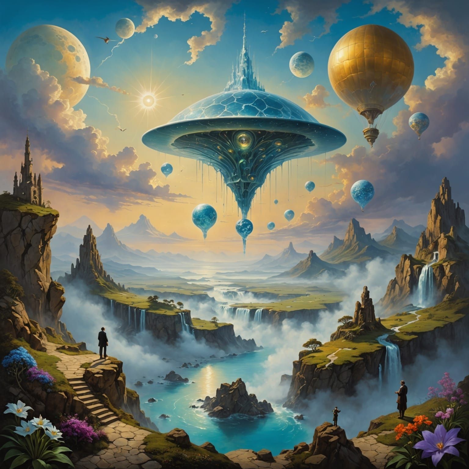 Surreal Cosmic Odyssey in a Melting Universe