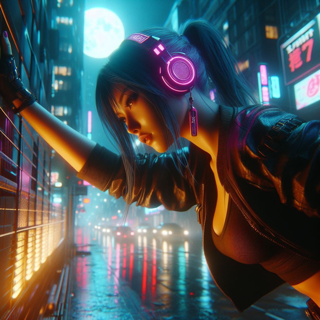 Neon headphones