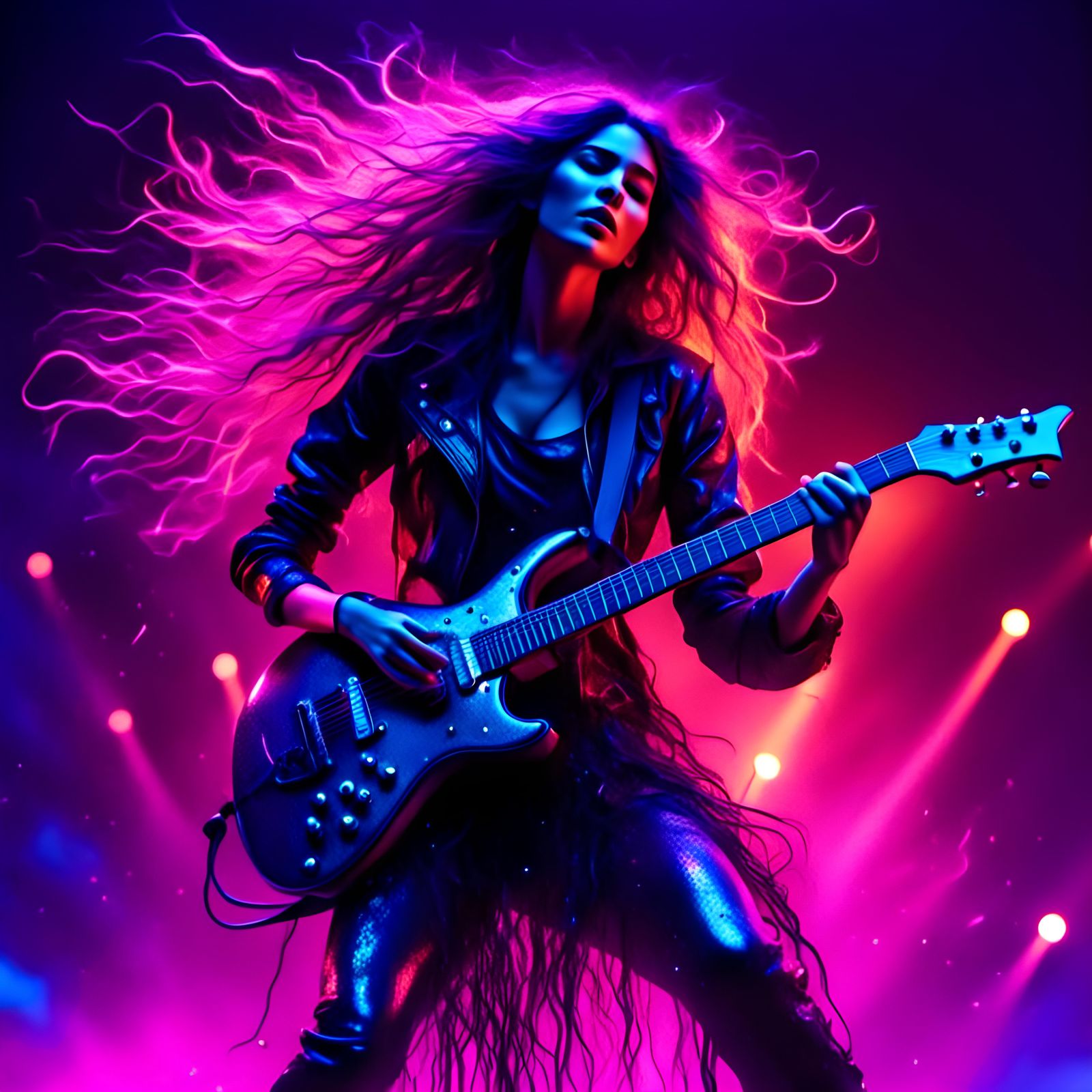 <lora:For Love 2:1.0> <lora:Liquid Ink:1.0> cool hard playin...
