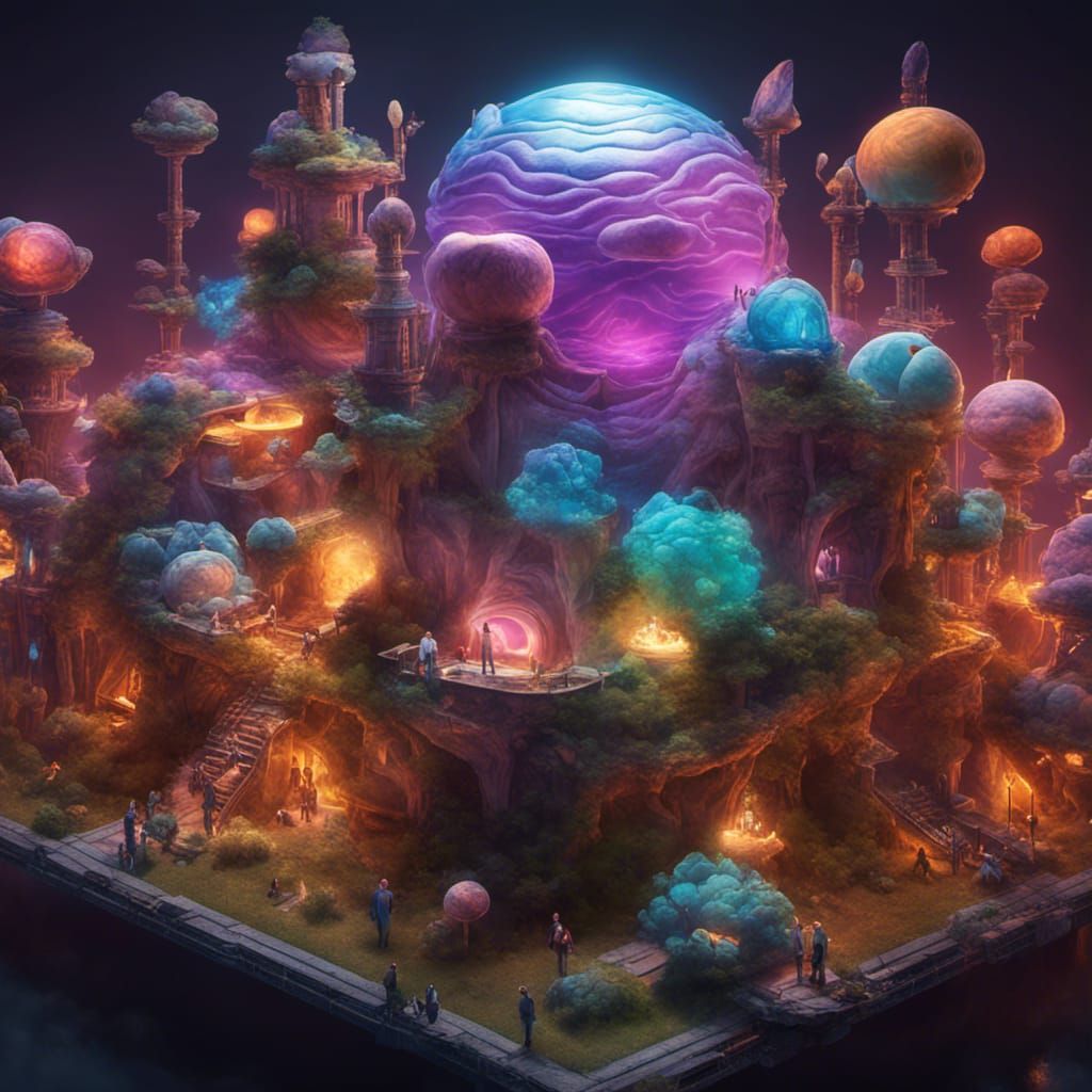 Model of moth library imbedded in a coral reef  by @Tiny Pearl Cat