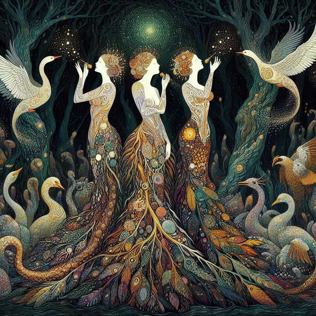 Women with iridescent, seal-like voices and majestic swan wi...