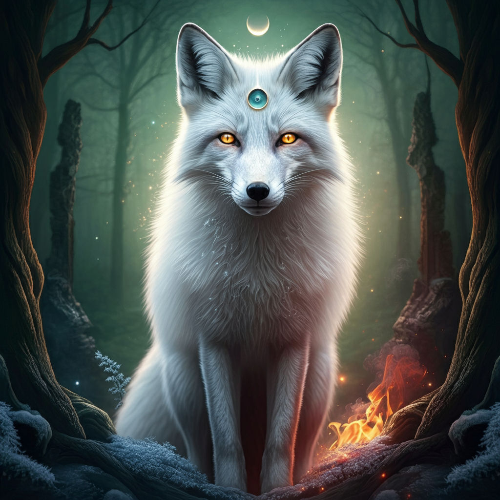 White spiritual fox
