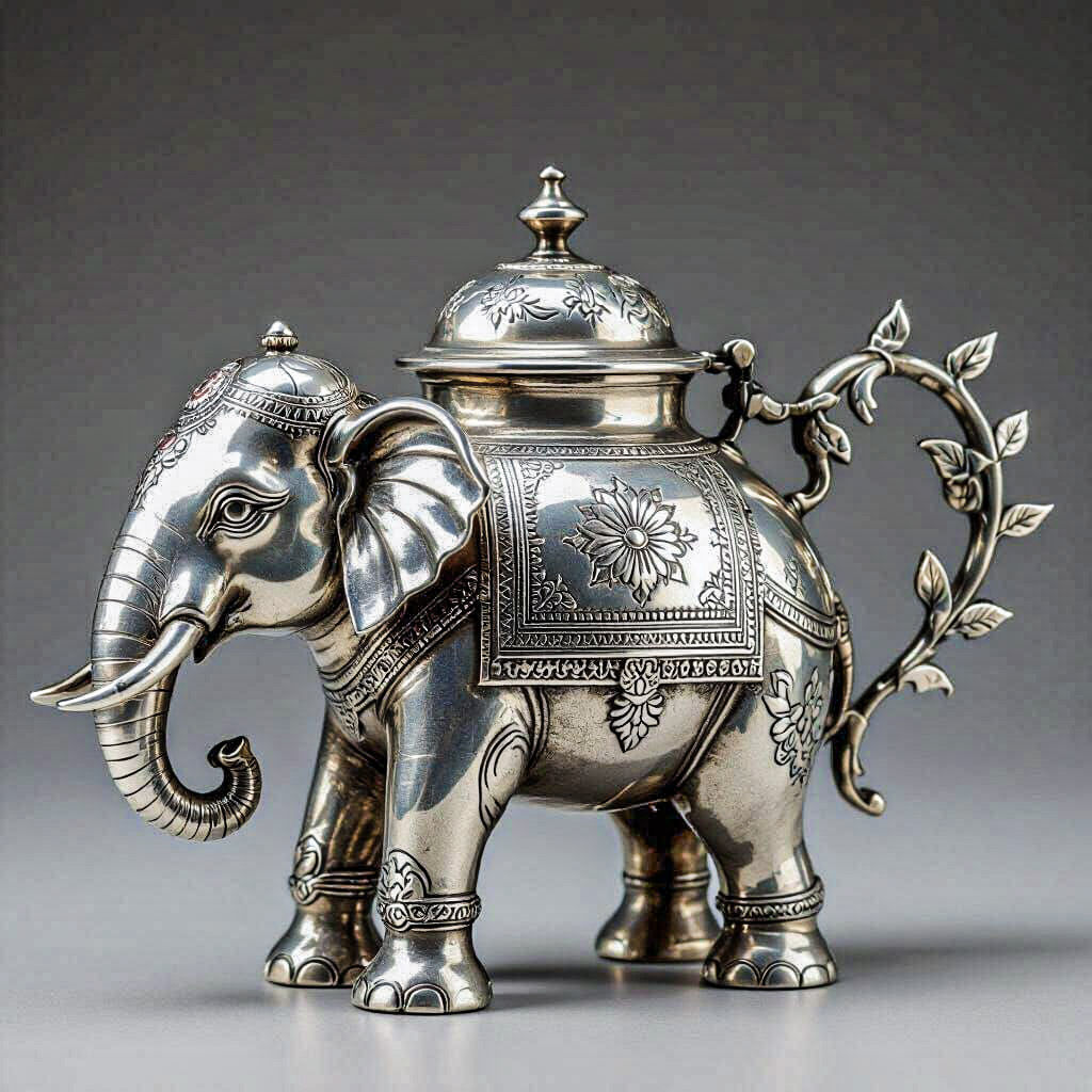 Vintage Indian Elephant Teapots
