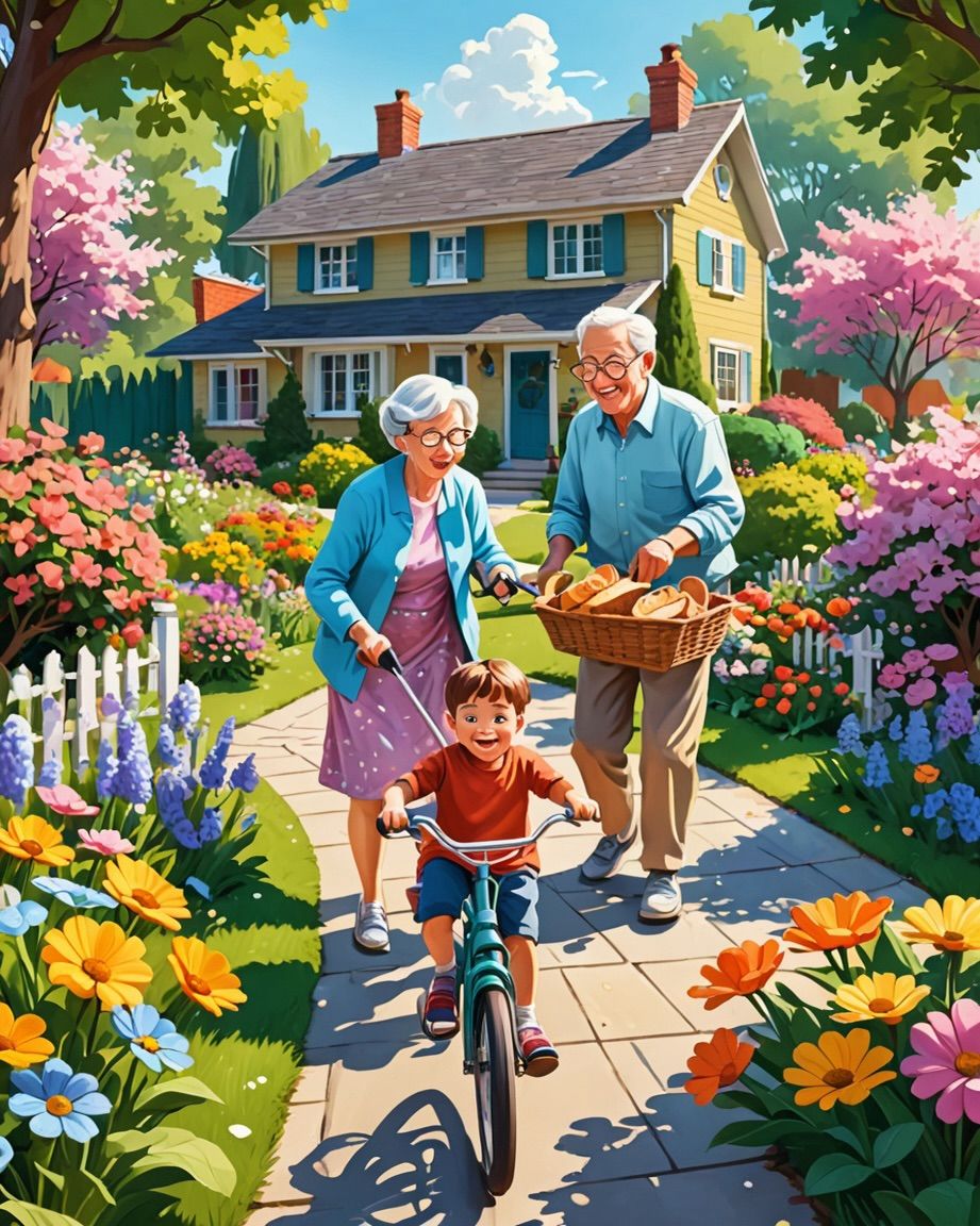 ‘When Grandma & Grandpa taught me to ride a bike’