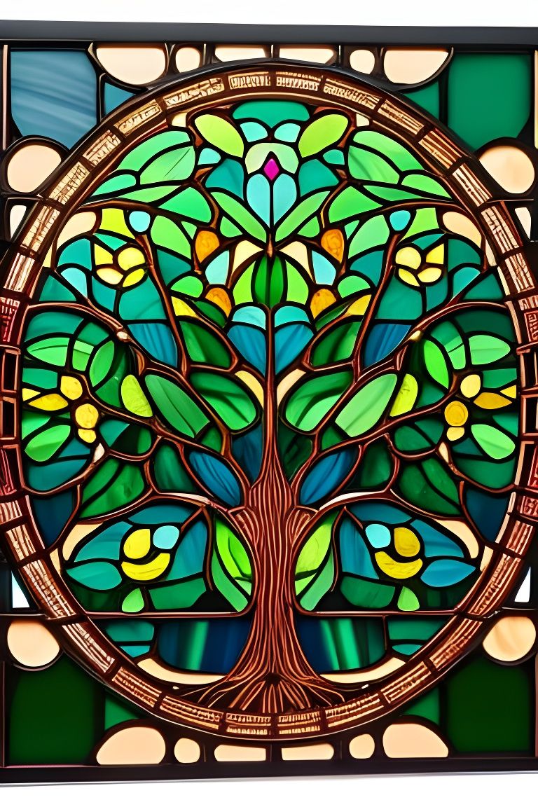 Stained glass tree  by @undefined