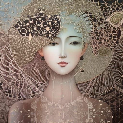 Constellation Girl: Filigree Textile Art