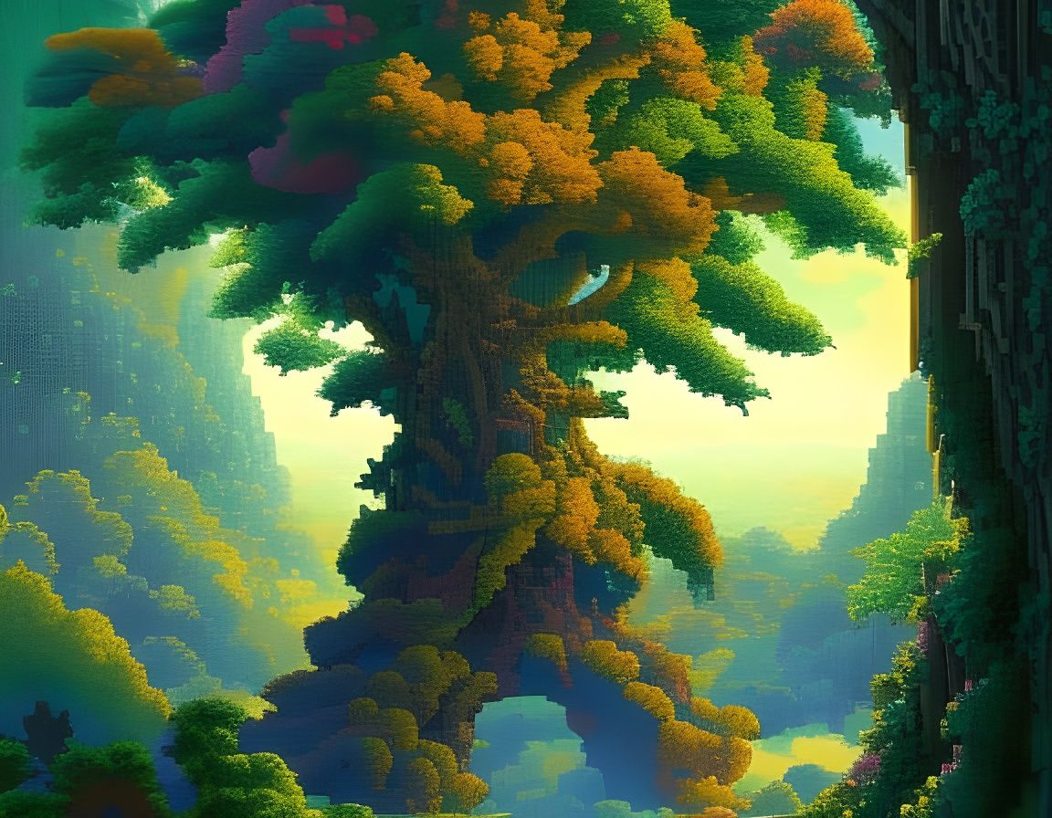 Pixel Autumn Tree
