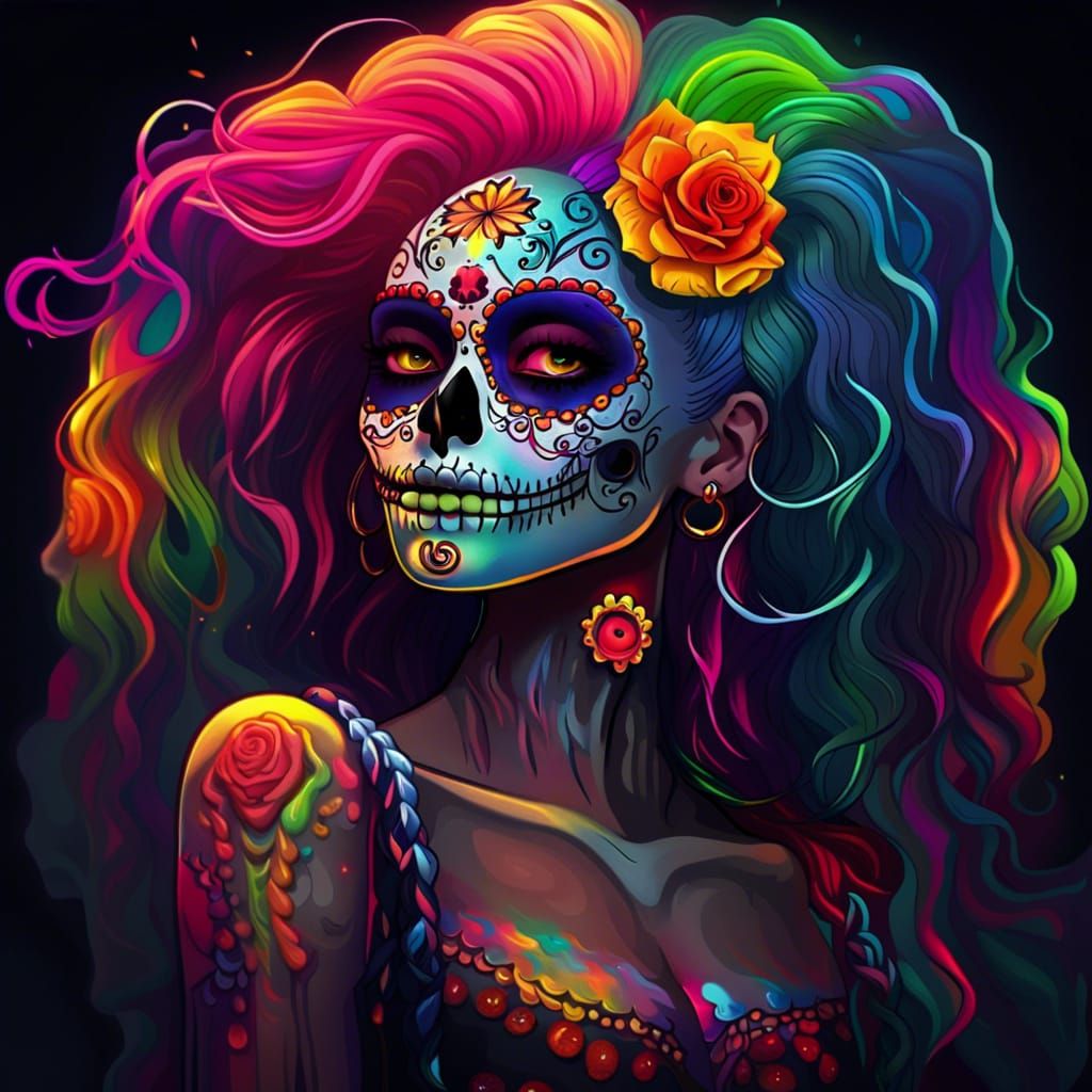 Psychedelic Día de los Muertos 14