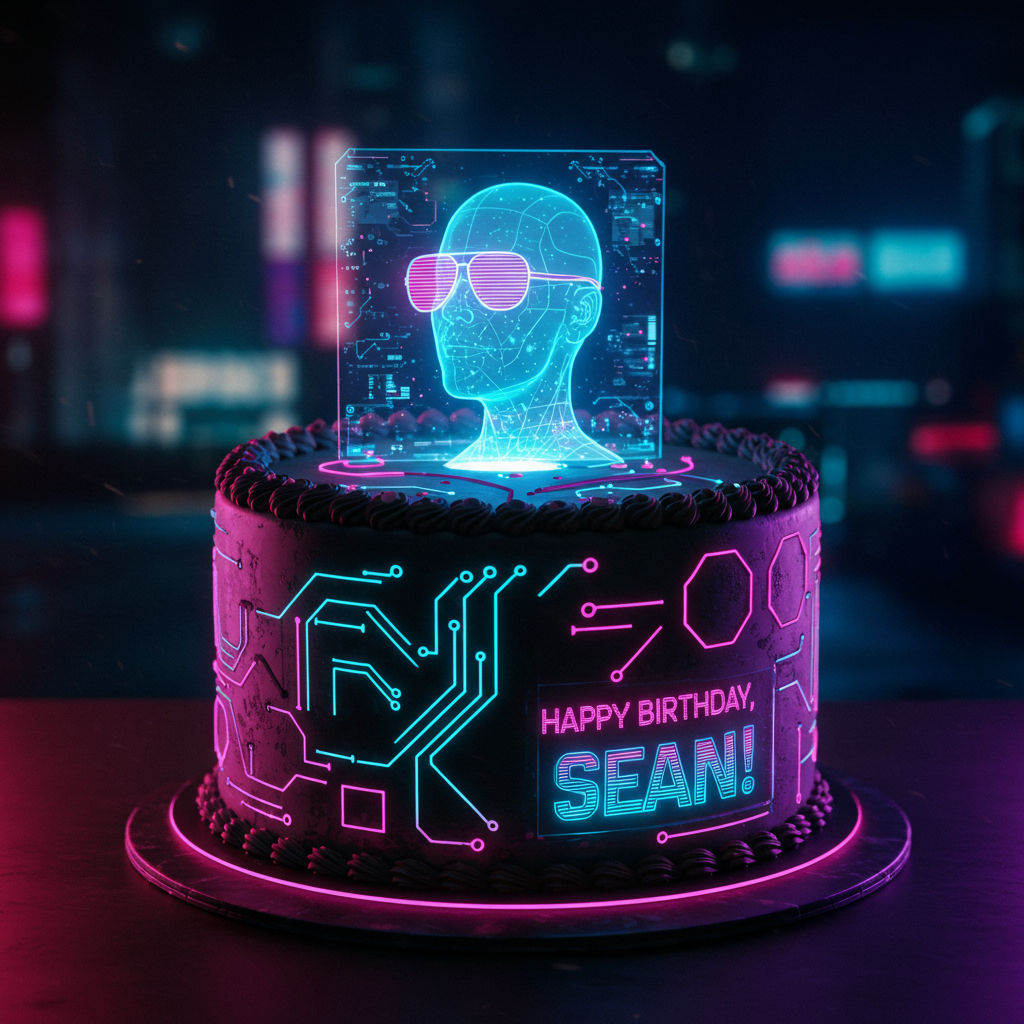 Cyberpunk Happy Birthday Sean