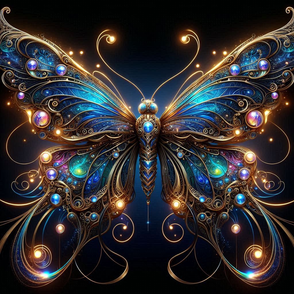 Delicate Gold Butterfly