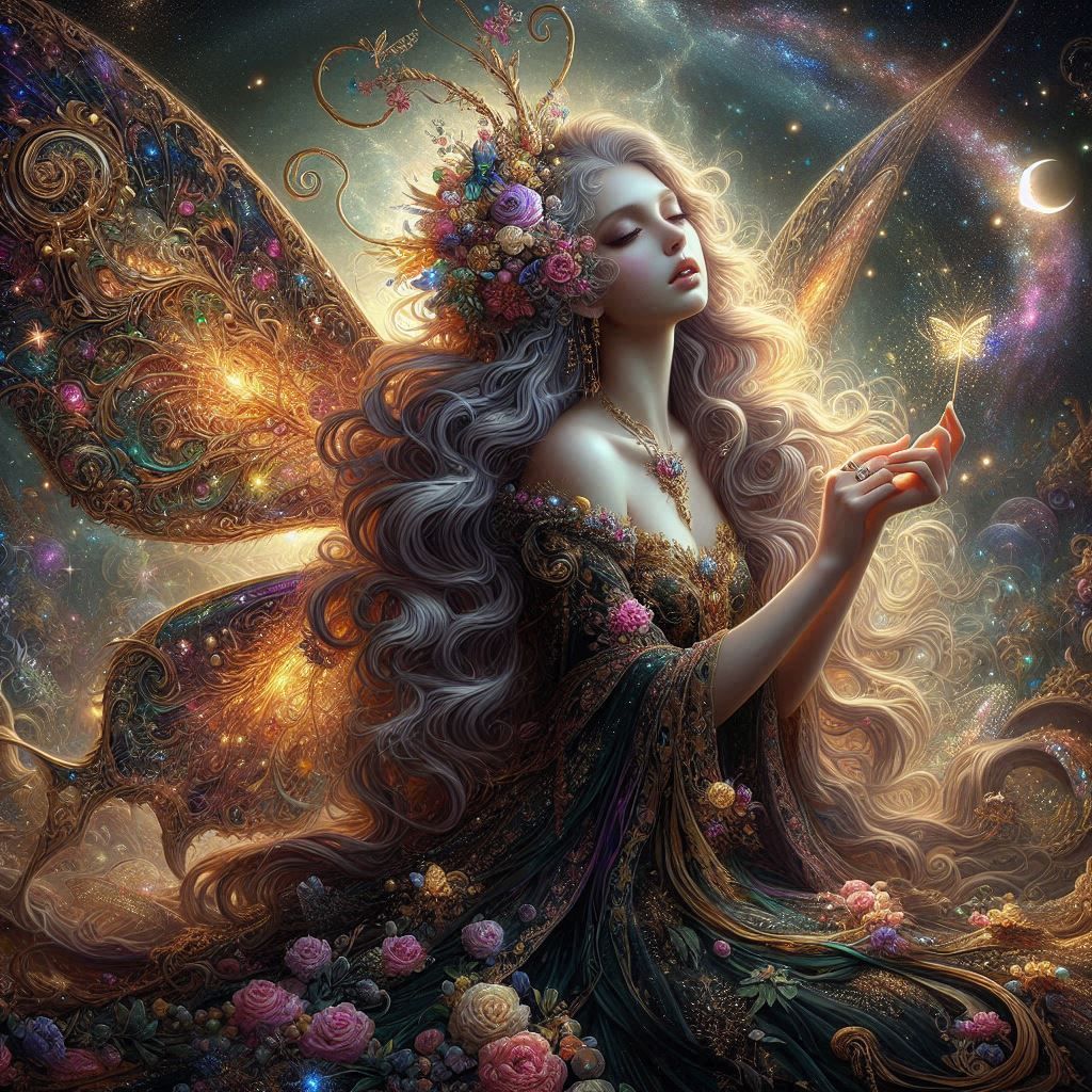 Wistful Wings: The Fairy of the Night Sky