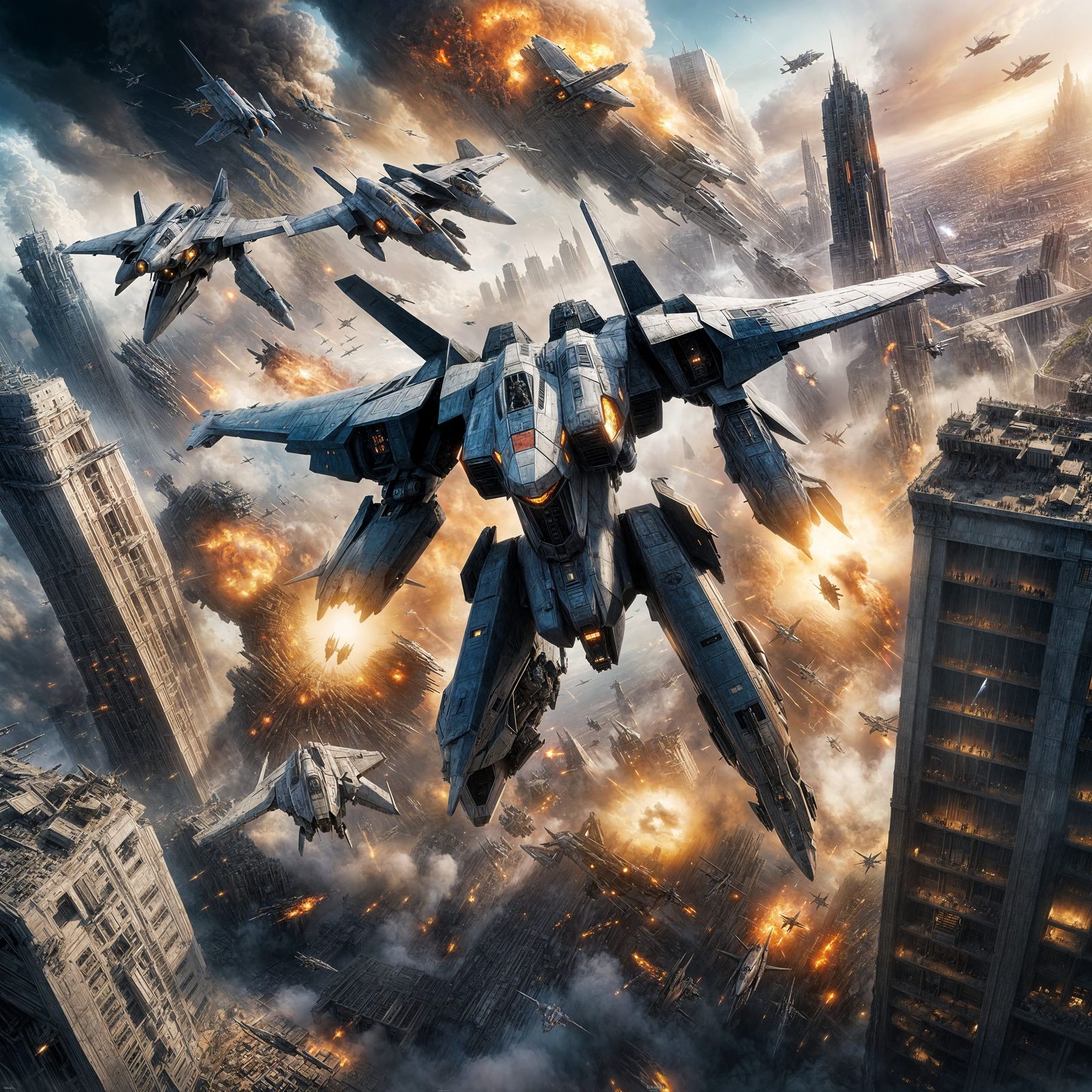 VF-1 Valkyries  by @R Neal Artisticals