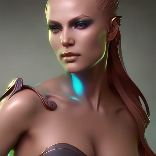 alien female, beautiful, 8k resolution concept art portrait ...