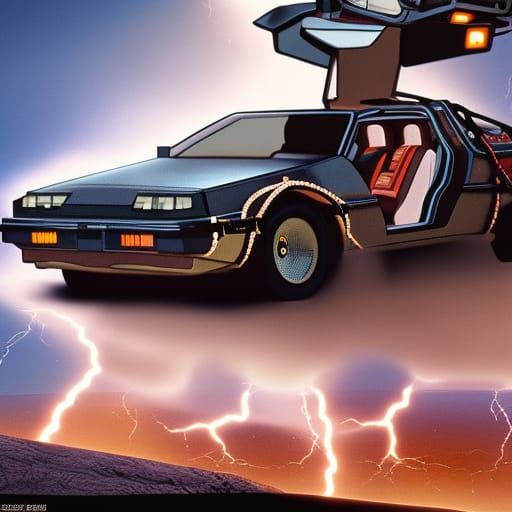 back to the future car - AI Generated Artwork - NightCafe Creator