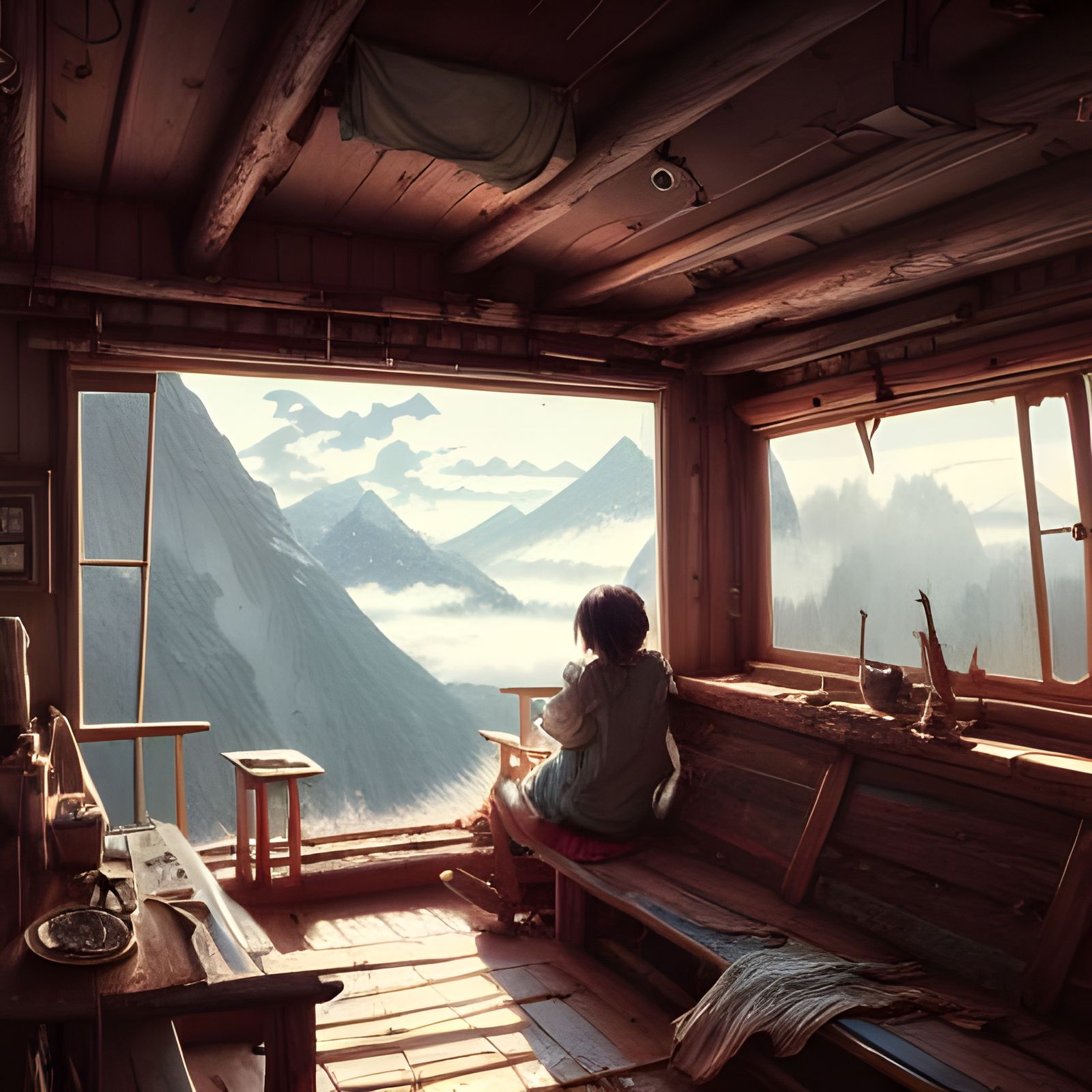 Cabin on top of the world undefined