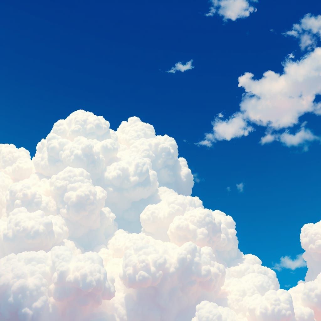 Cotton Candy Clouds in Art Nouveau Style