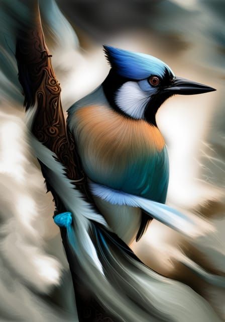 cute baby blue jay - AI Generated Artwork - NightCafe Creator