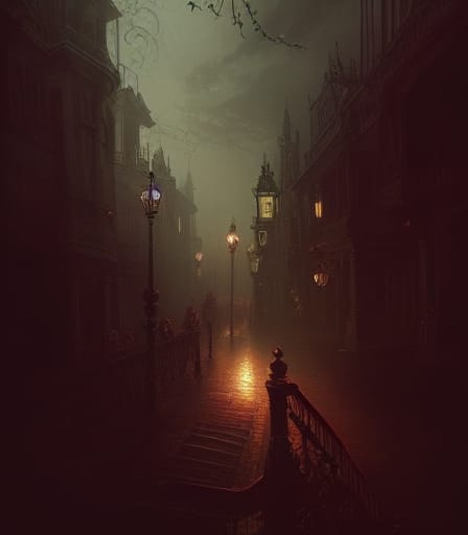 victorian london street night