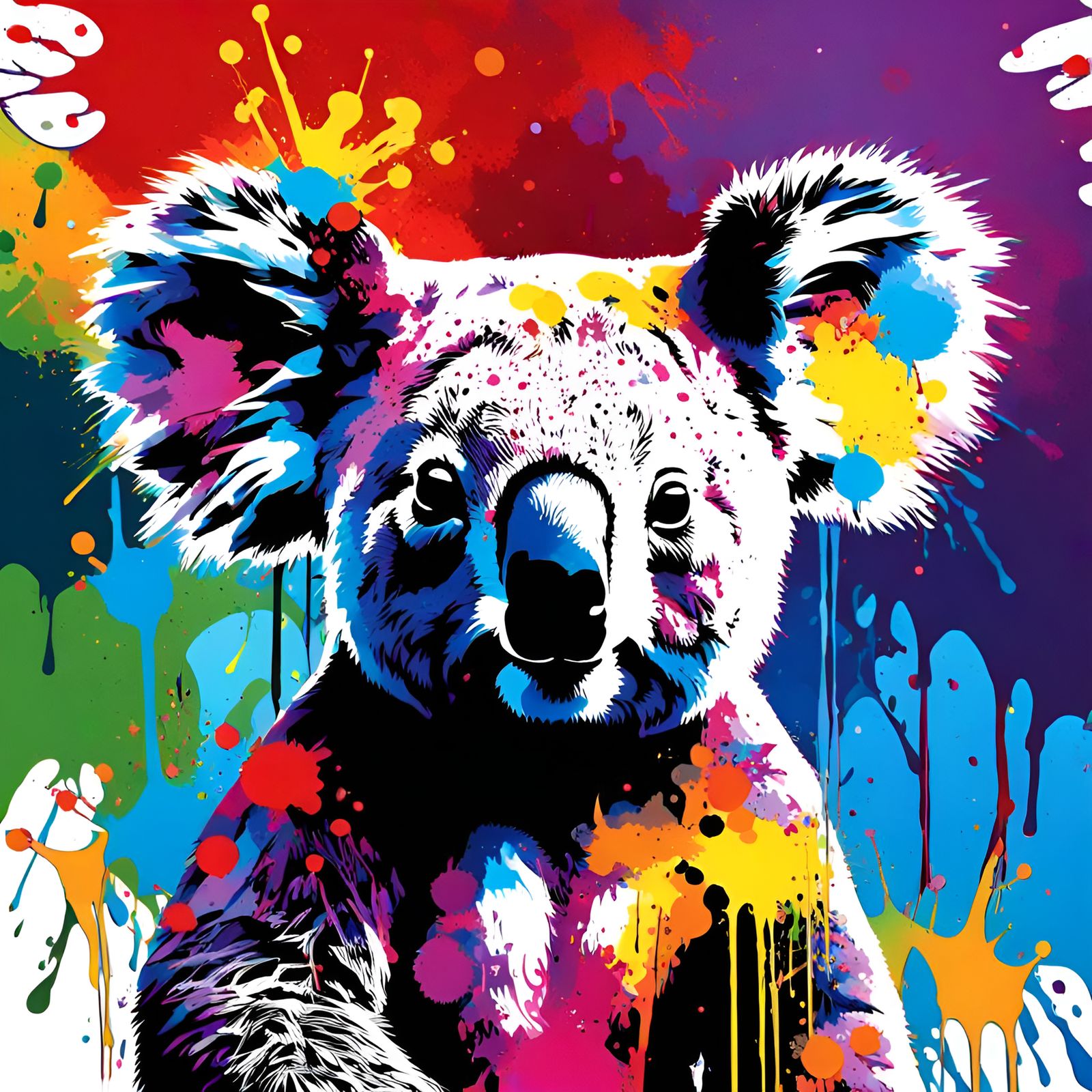 Colorful Koala - AI Generated Artwork - NightCafe Creator