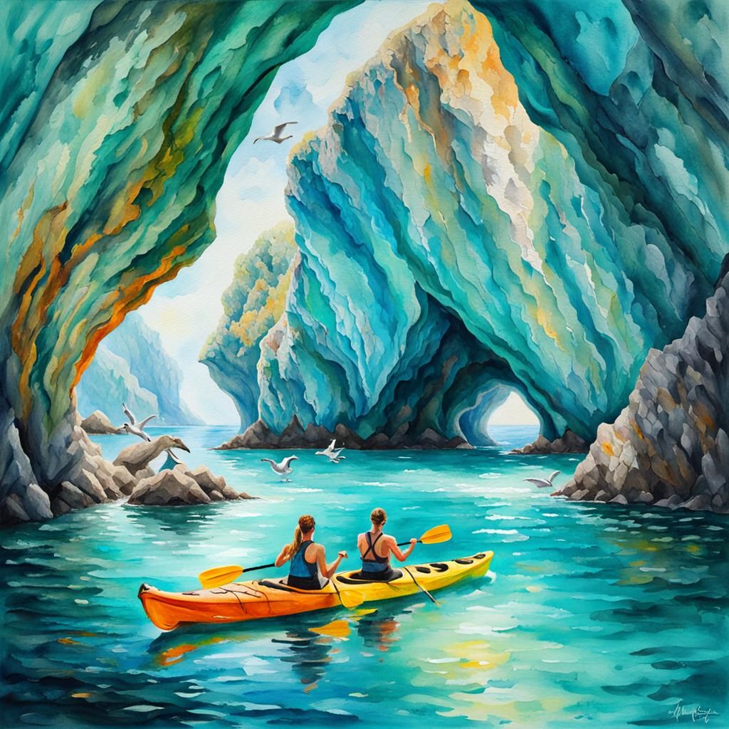 Sea Cave  by @LynnieDoo