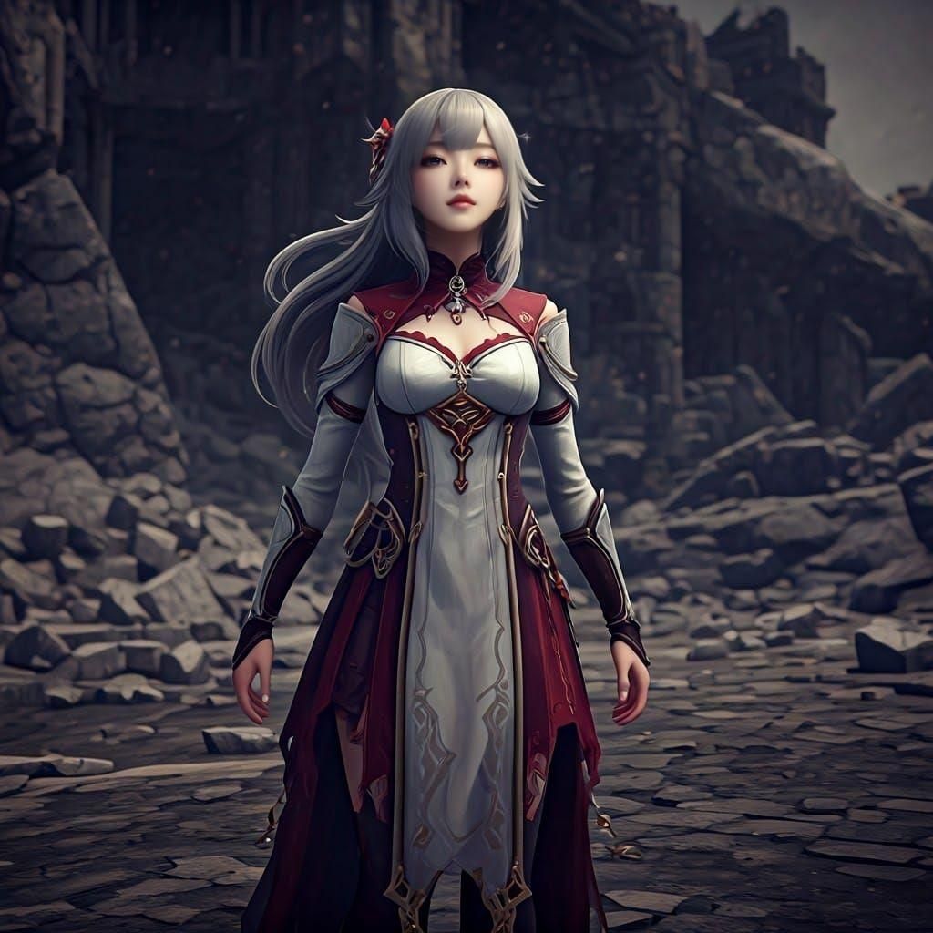 Anime Art Inspired by WLOP in 3D