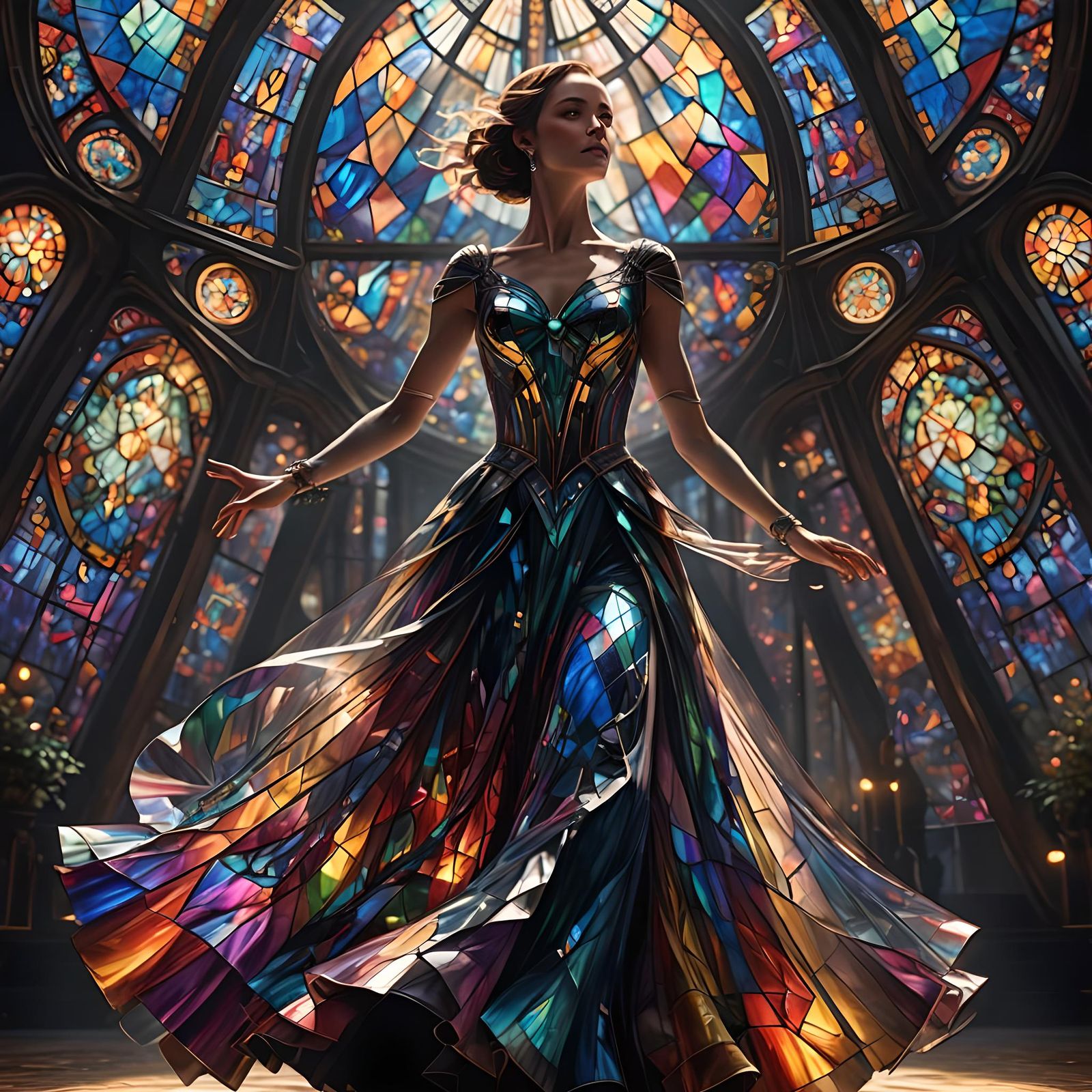 stained glass dancer