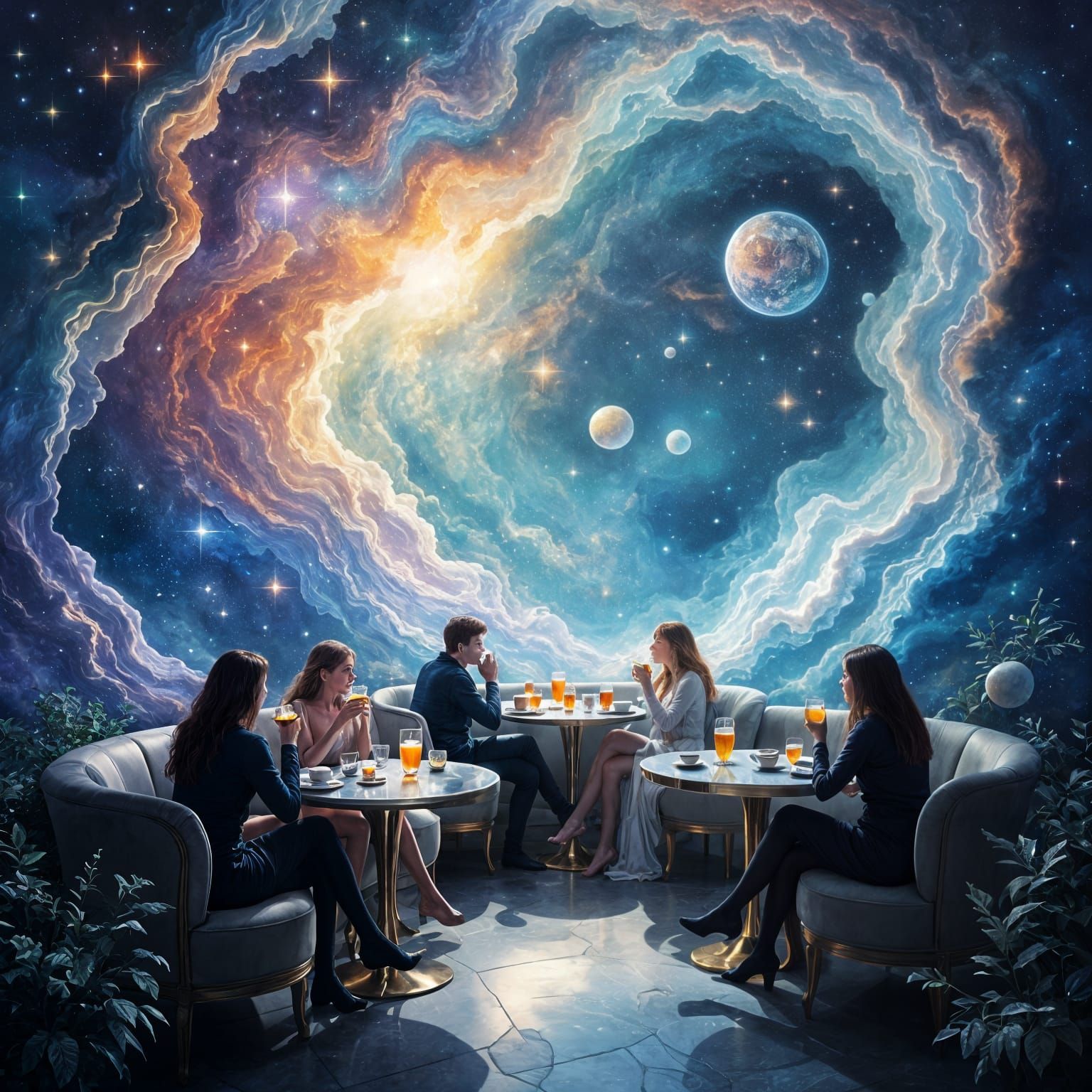 An otherworldly café   by @May