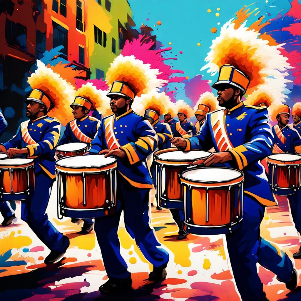 Dreamy drumline AI Generated Artwork NightCafe Creator