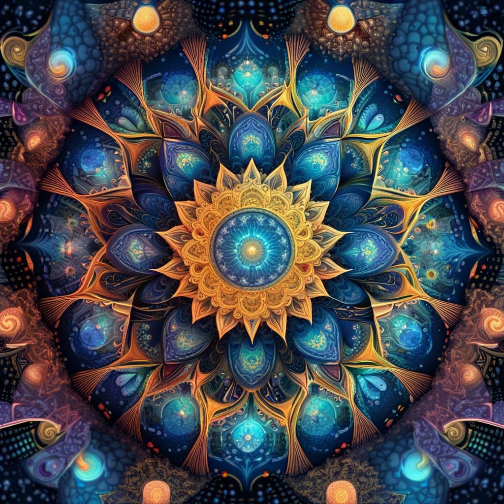 Flowering Mandalas - AI Generated Artwork - NightCafe Creator