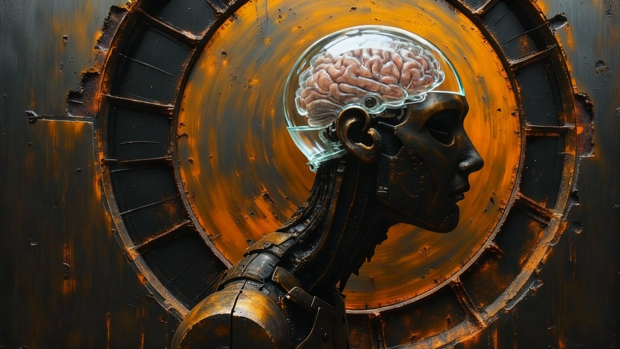 Trash-punk Cyborg: Brain in a bot