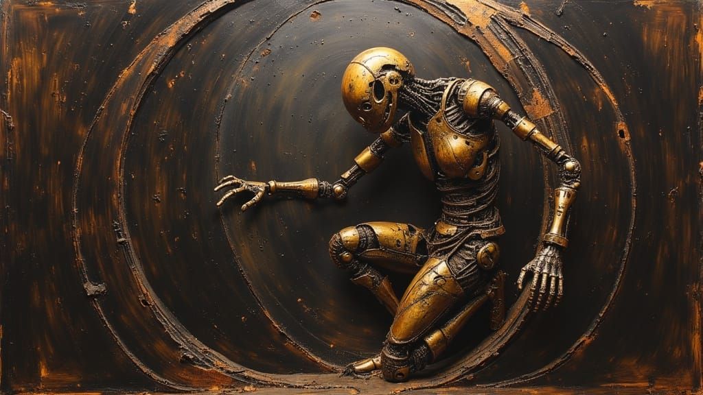 Trash-punk robot: let me out of here!