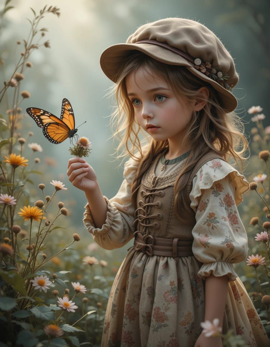 The Girl and The Butterfly 😊🥳