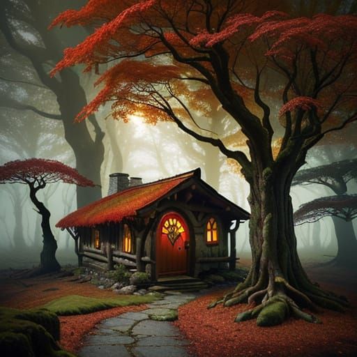 Once upon a time in the forest of Wisconsin lived a magnificent maple tree in full autumn splendor of Vibrant reds, greens and golds a littl...