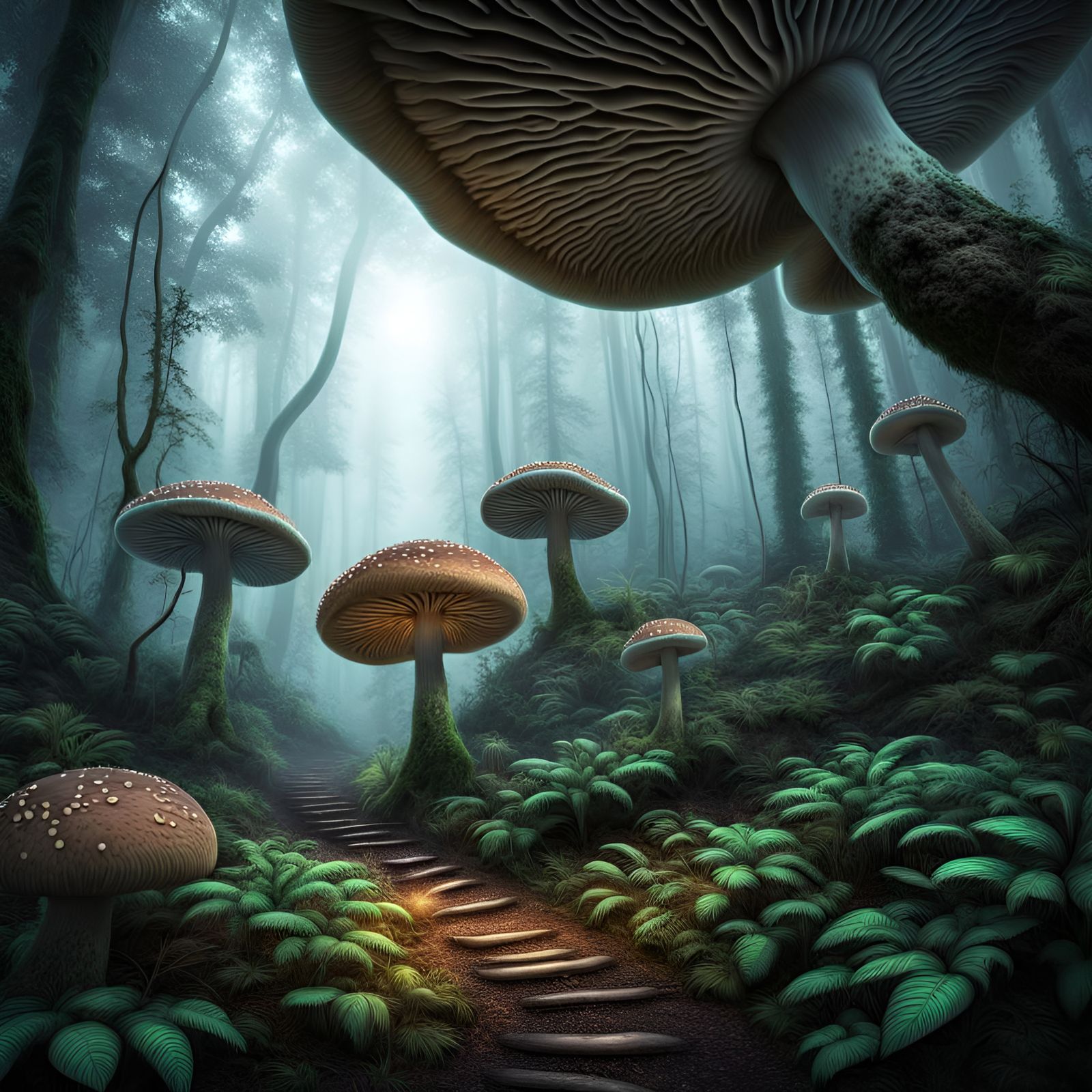 mushroom forest  by @tsahel