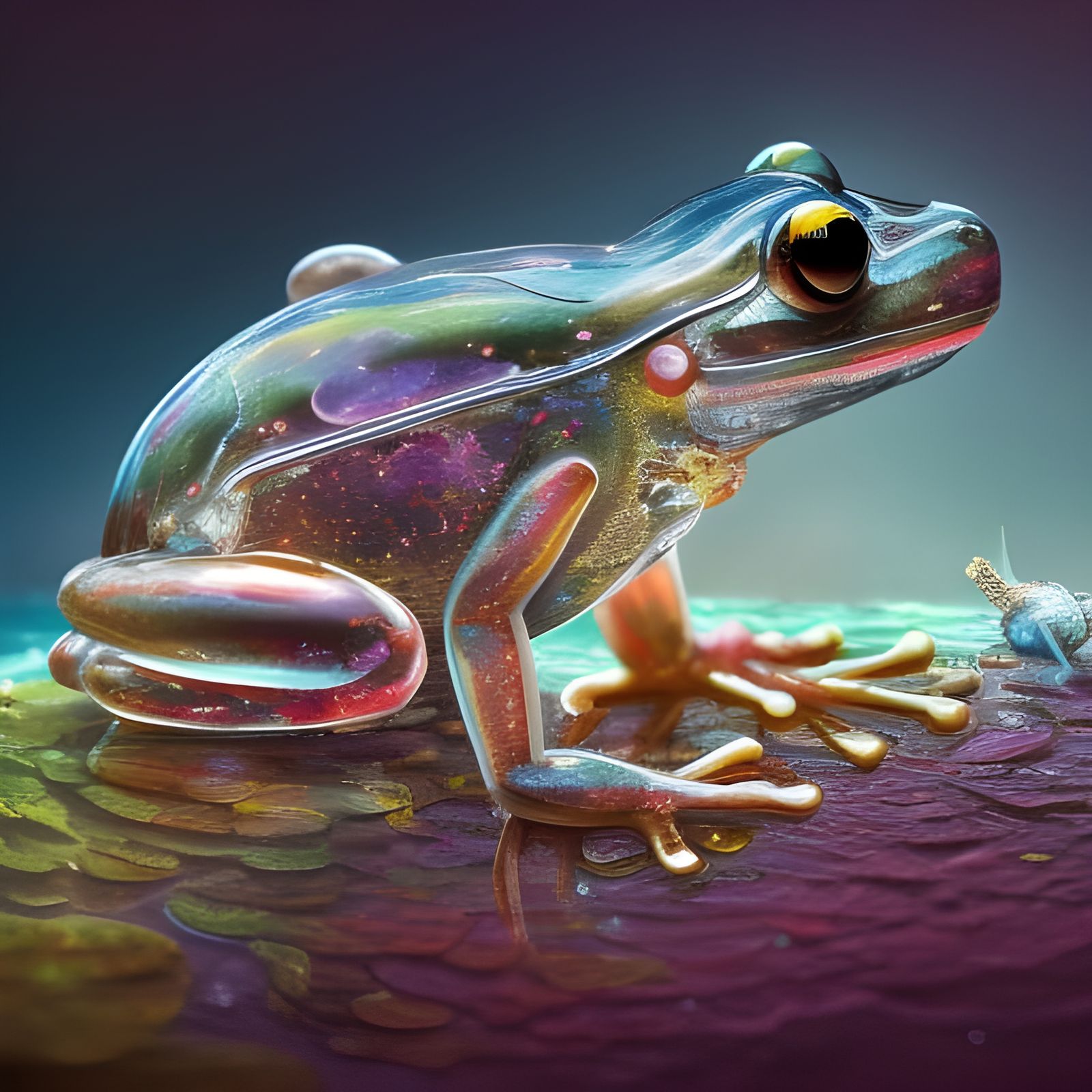 Quantic world in a frog  by @Meck