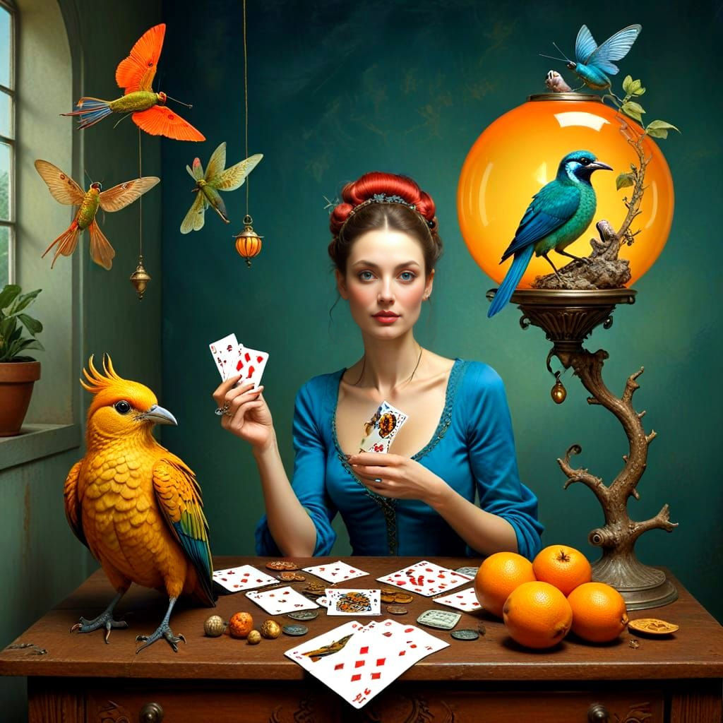 Enchanting Lady in Whimsical Wonderland