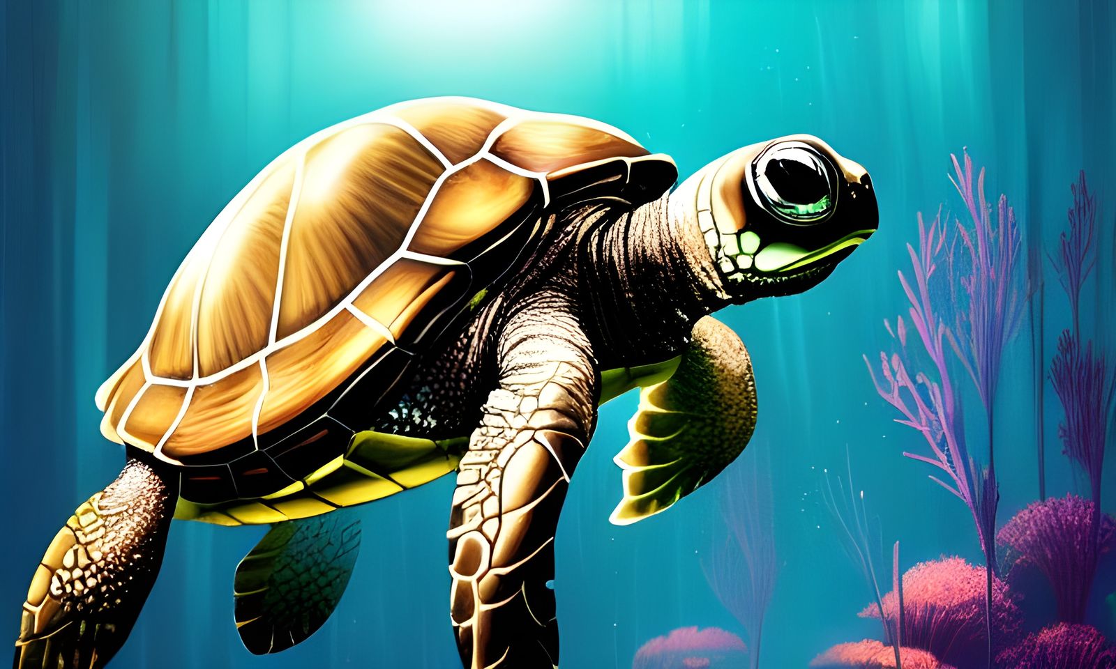 41. Khahandahar: swimming with turtles   by @JirikiT