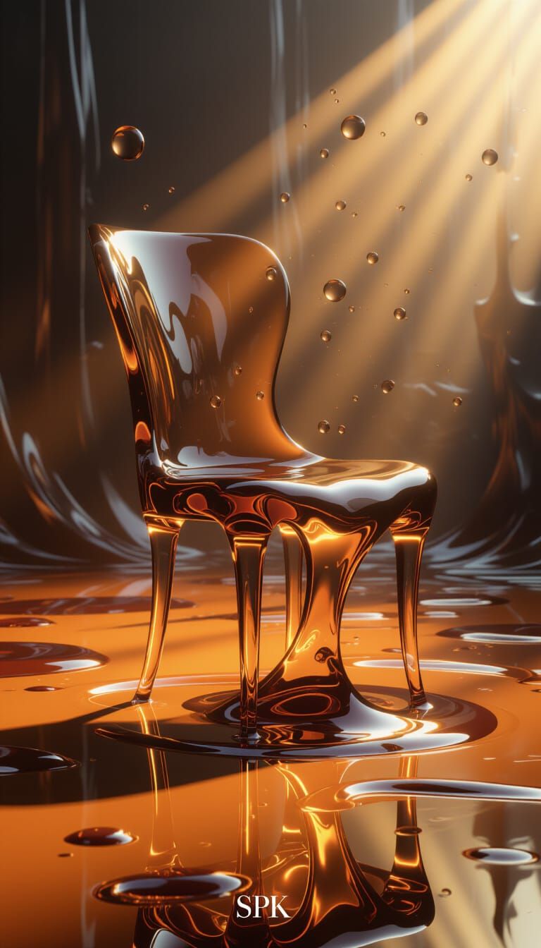 Chair in the Act of Melting  by @JurekKorki