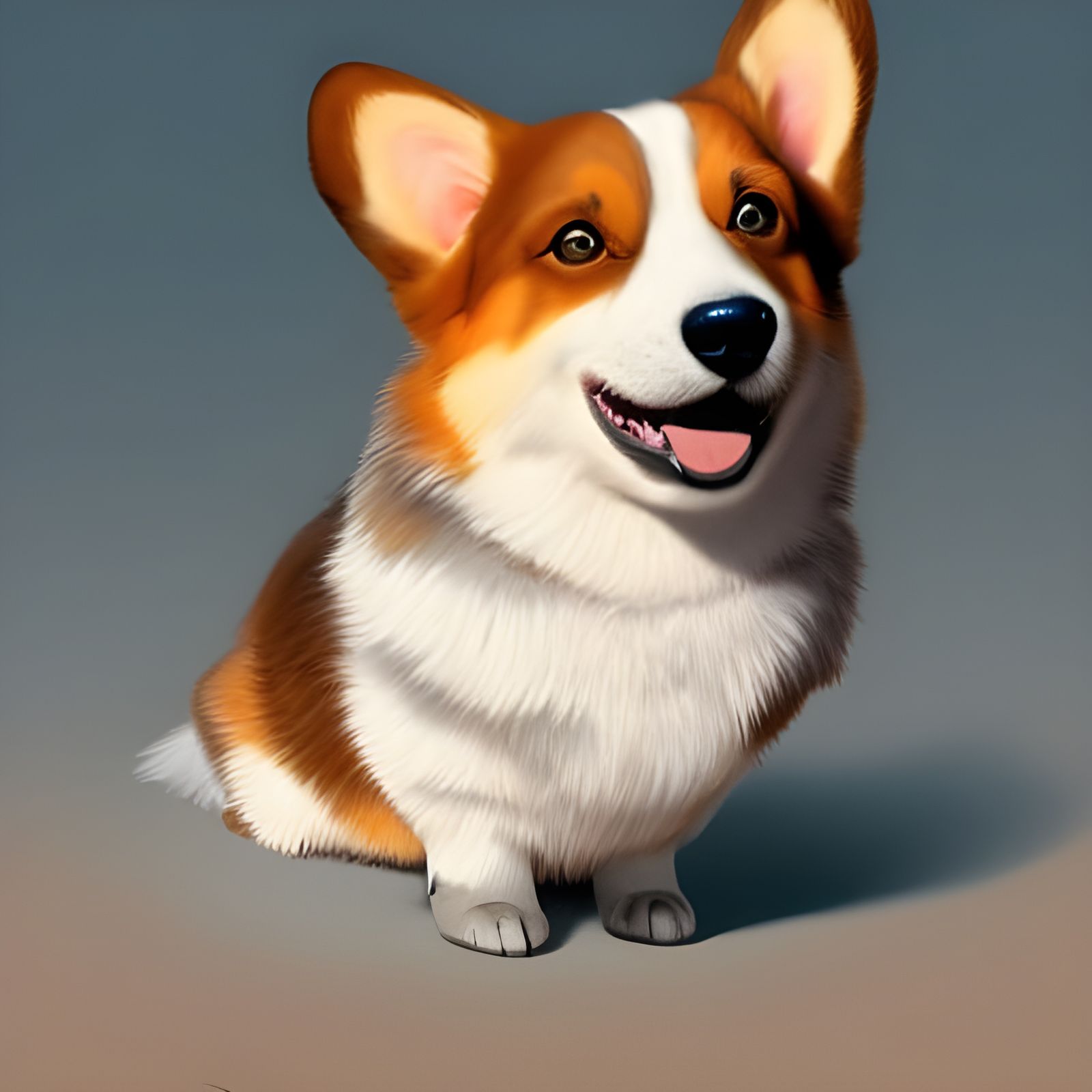 Cute Happy Corgi Illustration