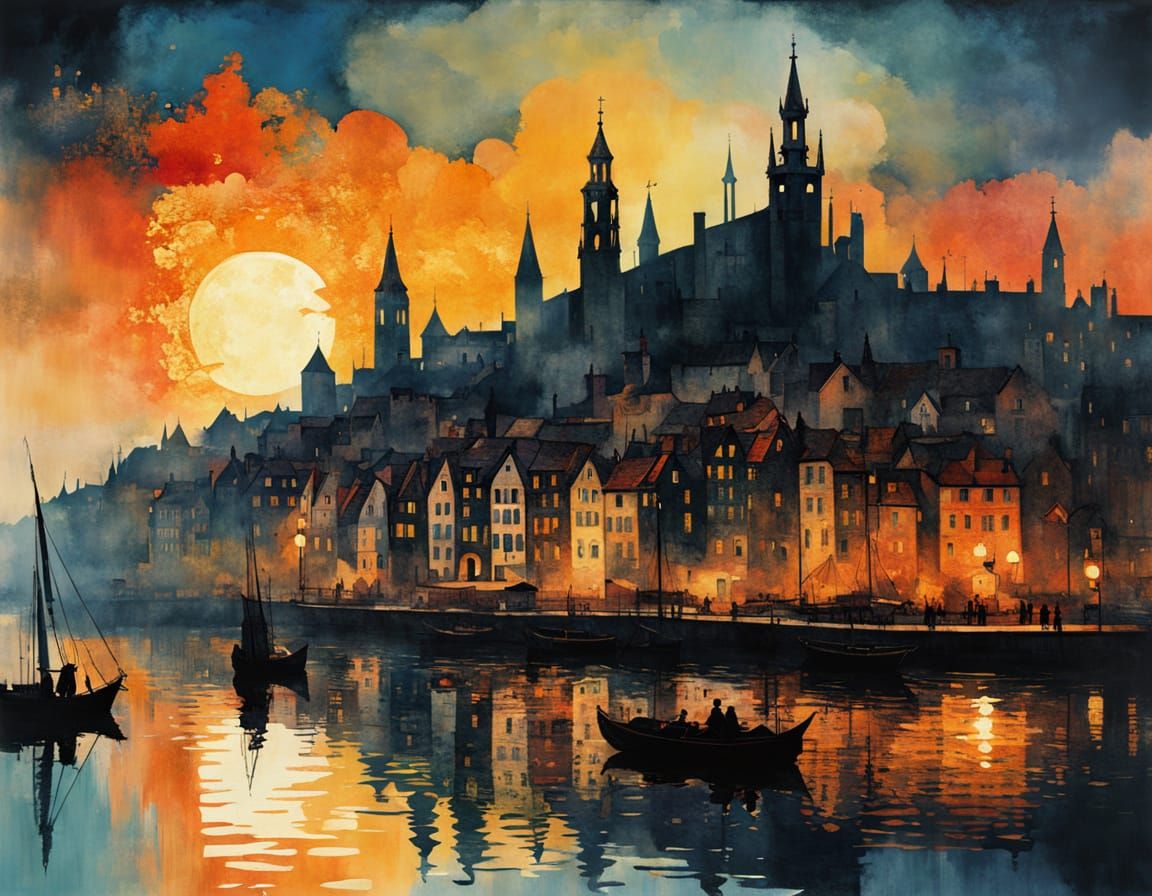 Glow Beyond the Spires  by @nafri