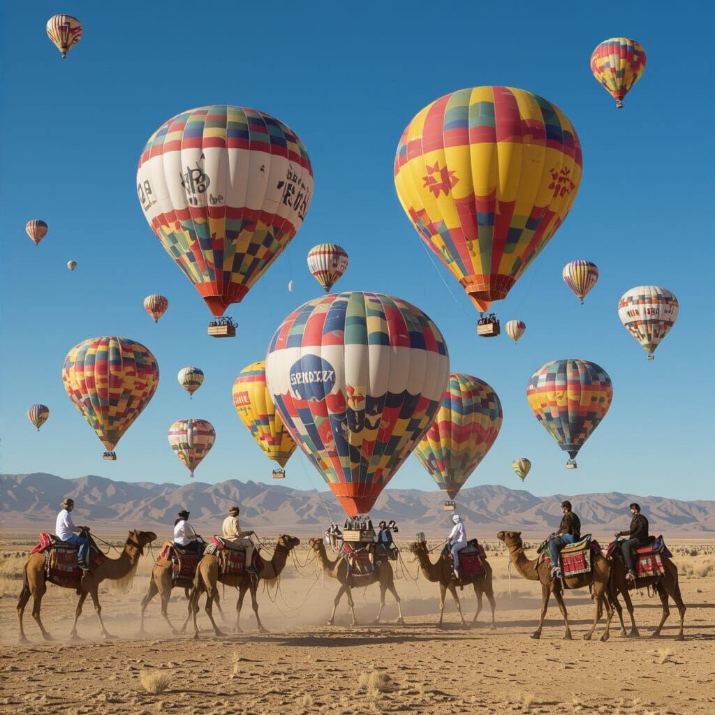 Comical Character in Surreal Monty Python Style