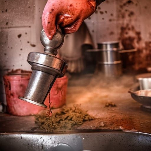 Filthy meat grinder