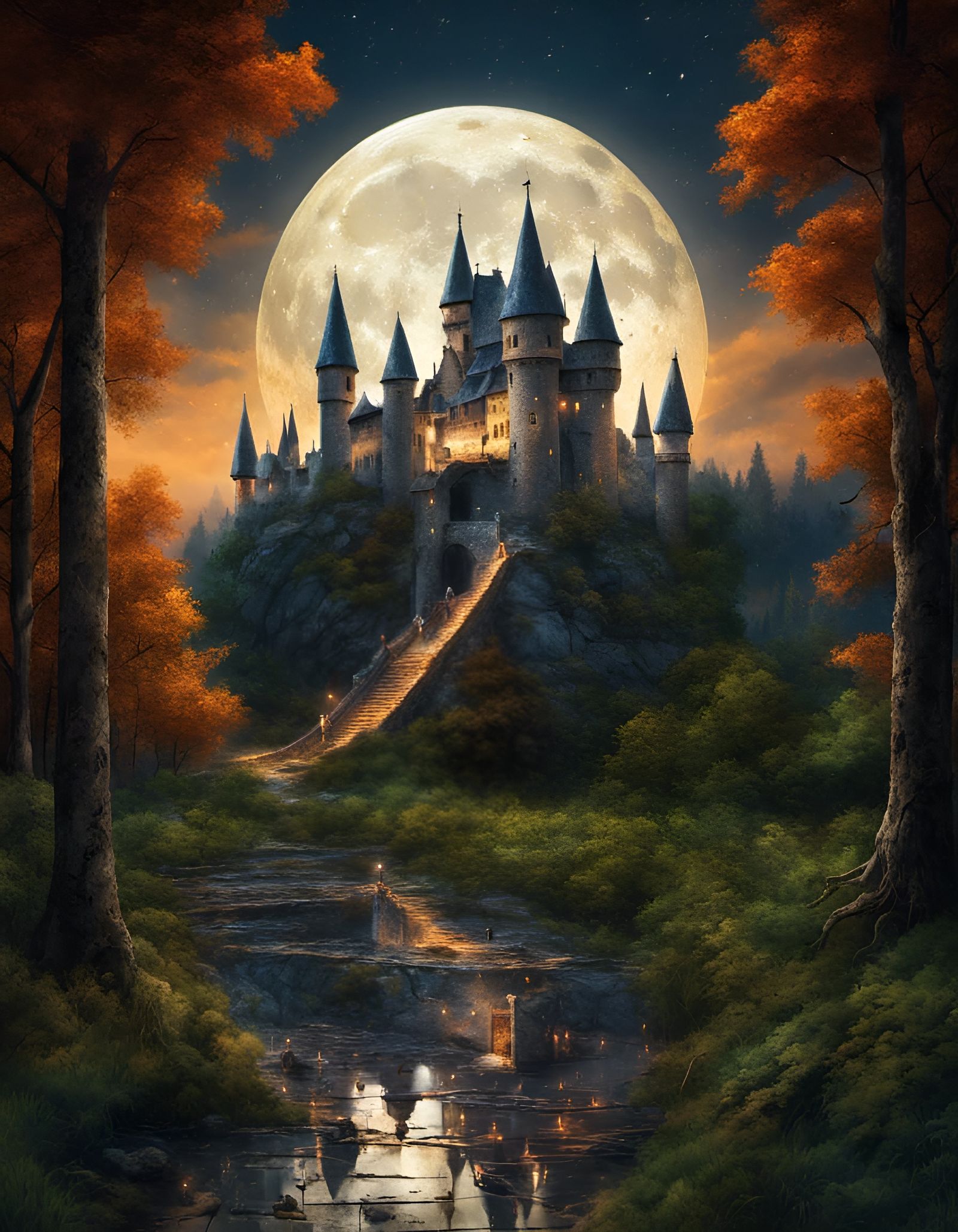 Moonlit Castle   by @Emma