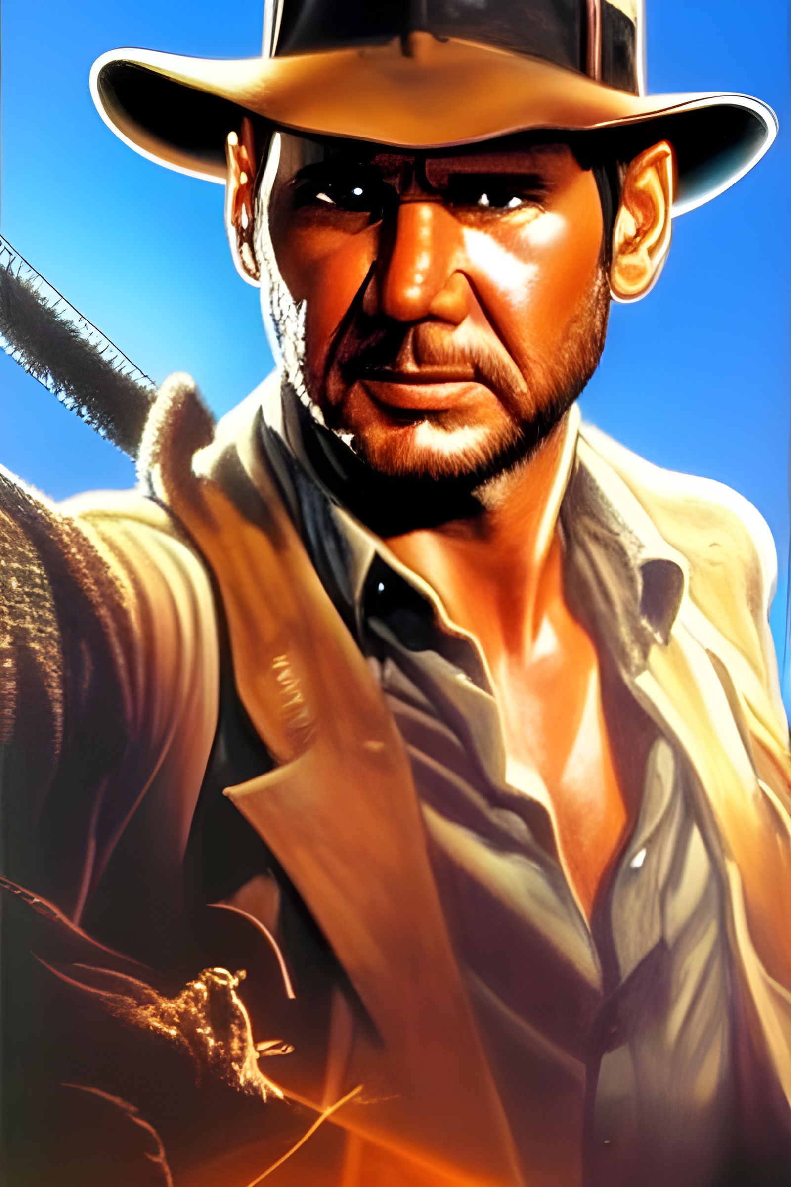 Indiana Jones by Drew Struzan - AI Generated Artwork - NightCafe Creator