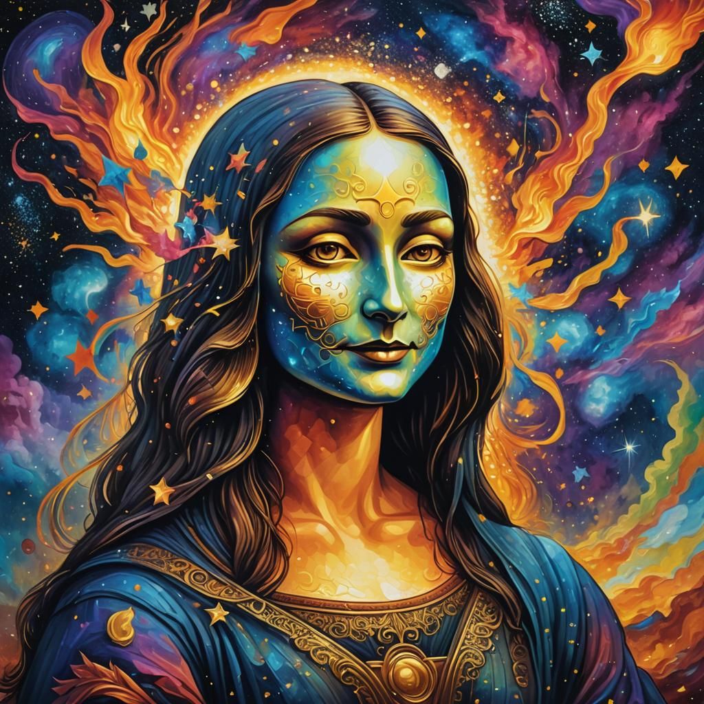 Mona Lisa mix Guy Fawkes