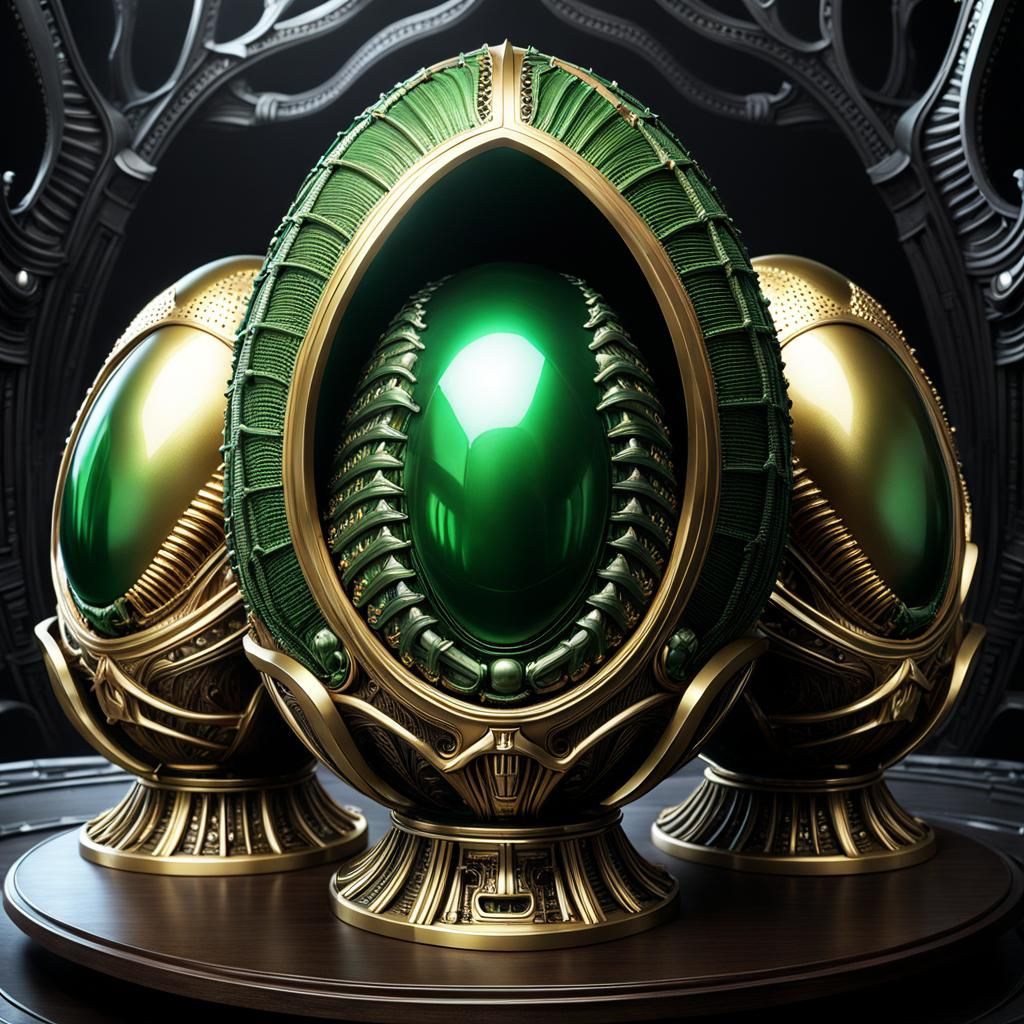 Easter xenomorph eggs  by @Dahut
