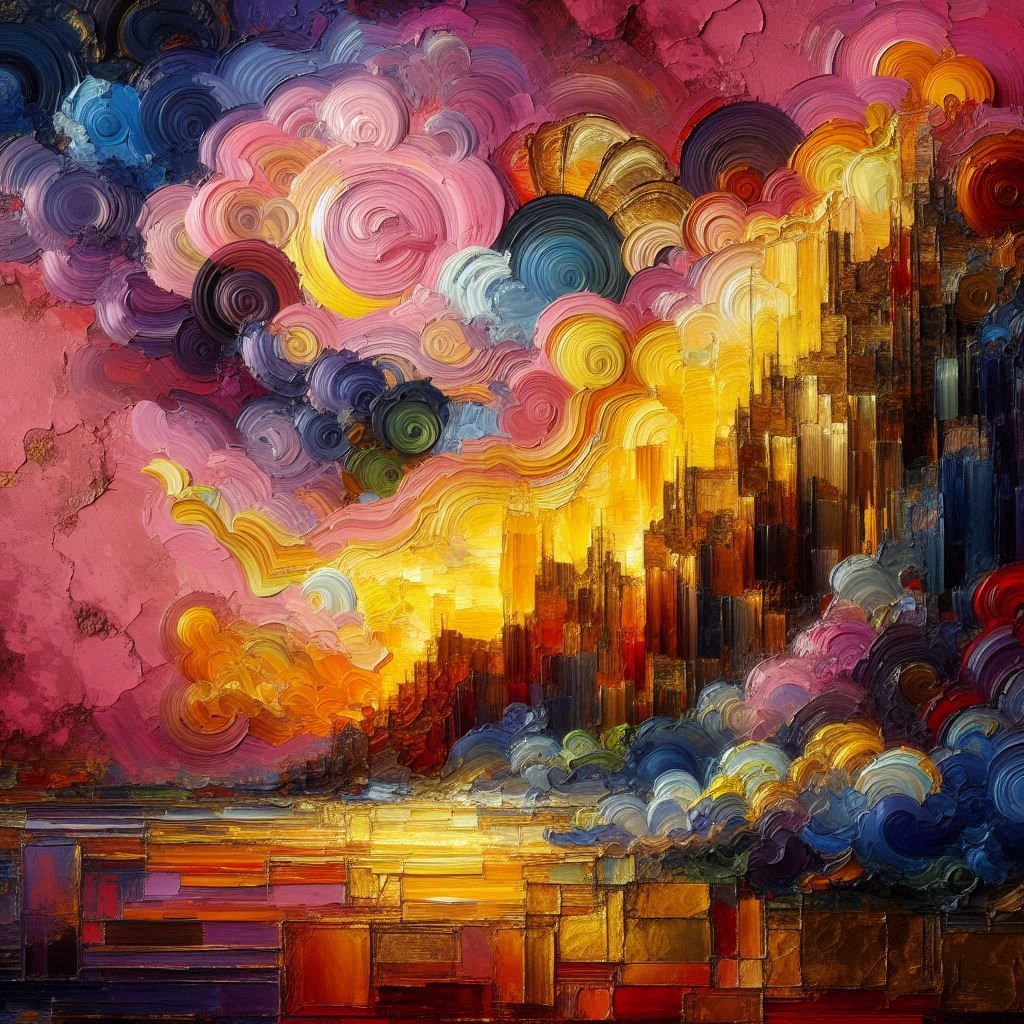 Golden city surrealism