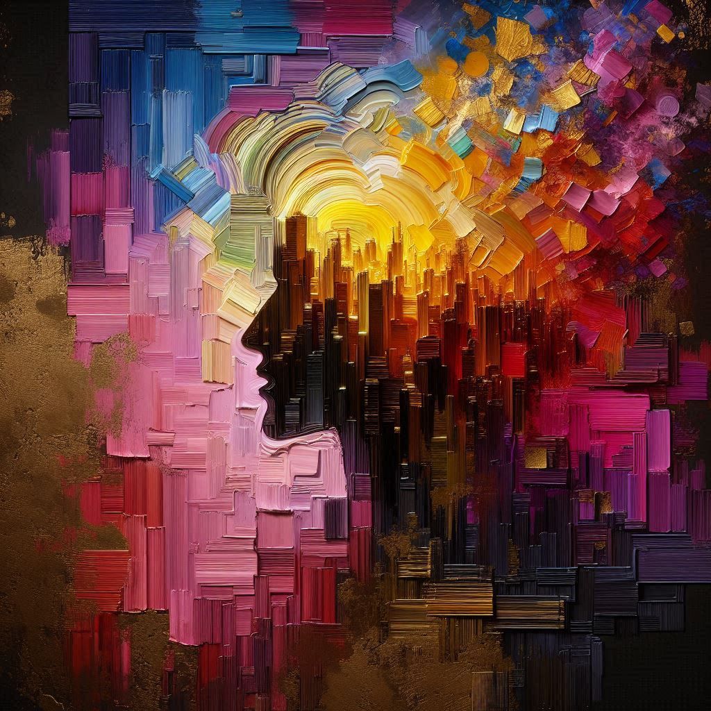 Golden city surrealism